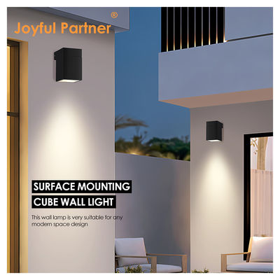 Luz de pared LED exterior interior Cuadrado 8W DC 24v LED SMD Blanco Caliente Casilla de aluminio de fundición Ángulo de haz multifunción