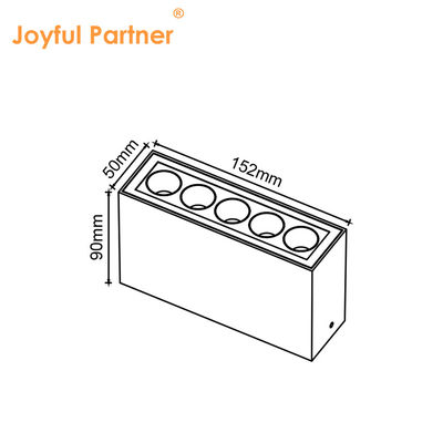 Profundas luces anti-reflejo de techo de línea IP65 resistente al agua de aluminio de la carcasa hacia arriba hacia abajo de la pared luz de la superficie montada de la decoración de la lámpara de pared