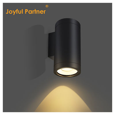 Lámpara de pared exterior montada arriba y abajo aleación de aluminio extrudido 3000-6000K 18W 24W lámpara de pared exterior Cob LED Negro color de la carcasa