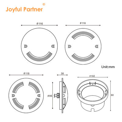 IP67 Ultra delgado enterrado en el suelo 12V 24V luz de cubierta a prueba de agua luz de tierra recubierta