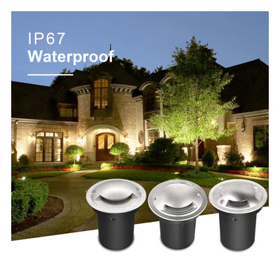 Luz de paisaje bajo tierra Cree COB LED 3000k Uno Dos Cuatro Vista lateral Luz de entrada SS316 Portada IP67