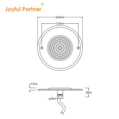 IP68 Completamente sellado resistente al agua de color único 160 * 7,5 mm Ultra Slim Piscina sumergible luces LED con certificación CE