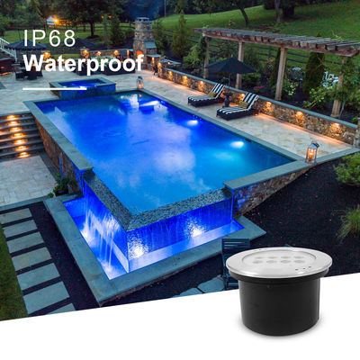Luzes de piscina bajo el agua LED RGBW IP68 SS316 DIA200mm impermeable CE Rohs IP68 Multi Color DC24V