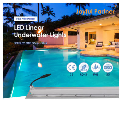 IP68 Luz lineal submarina de acero inoxidable 316 24W LED DALI Disminuible con manga de montaje de plástico