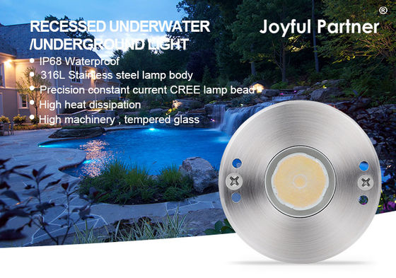 IP68 Luzes de piscina LED submarinas Acero inoxidable 316 1W 2W Luz sumergible