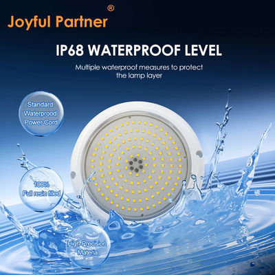 Luz de piscina LED RGB AC12v Resina llena Flat RGB ABS Cuerpo Blanco cálido Superficie montada Fabrica personalizada