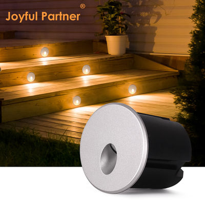 2W luz LED recortada DC24V luces de paso blanco cálido IP65 impermeable escalera de luz de pared con montaje de plástico