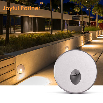 2W luz LED recortada DC24V luces de paso blanco cálido IP65 impermeable escalera de luz de pared con montaje de plástico