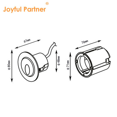 1W de aluminio vivienda exterior pared LED luces pasillo LED escalera luz con IP65 impermeable