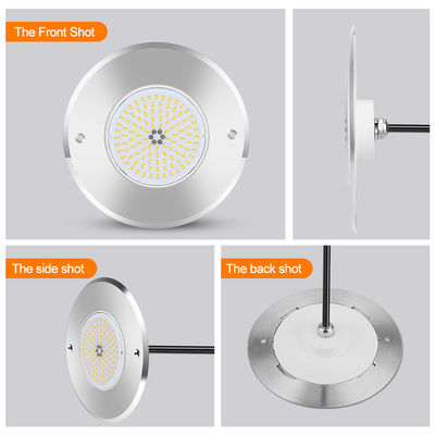 316L de acero inoxidable de fondo de la piscina de luz DIA 160mm * 32mm AC12v con mando a distancia