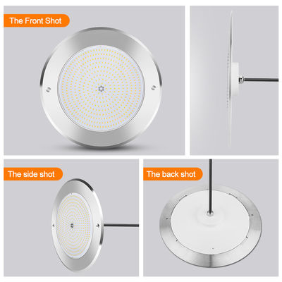 Lámparas de piscina bajo el agua LED 316 de acero inoxidable 25W Smd2835 Resina llena 3000K RGB lámpara de piscina SMD 2835 AC 12v IP68 totalmente impermeable