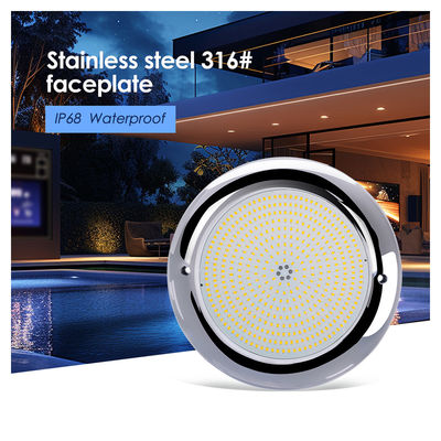 ABS Par56 de acero inoxidable luz de piscina AC 12v LED SMD montada en la superficie 230mm Dia