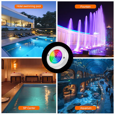 AC 12V sumergible bajo el agua IP68 RGB Switch Control PC 15W Resina llena de superficie montada LED luz de piscina