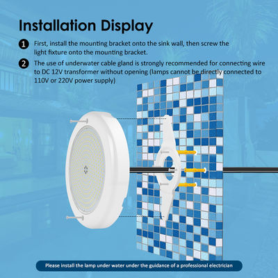 Luzes de piscina DMX IP68 18W AC12V Control remoto PC impermeable PAR56 Luz blanca