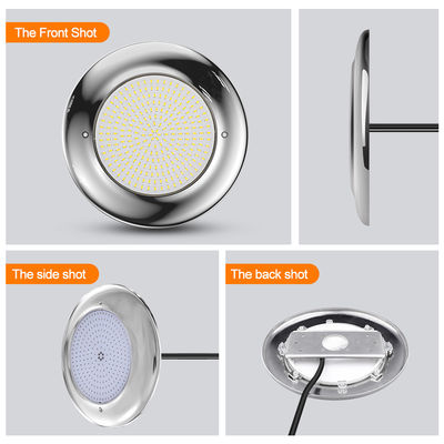 Foco LED PAR56 para piscina 18W 35W IP68 Impermeable AC12V Acero Inoxidable para Piscinas Exteriores