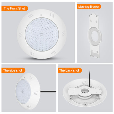 Pared montada IP68 luz submarina multicolor control remoto natación LED piscina luz carcasa ABS