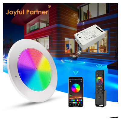 Inmune a agua PAR56 LED Pool Light 316 SS ABS carcasa Ultra delgada 7.5mm Resina Rellena de la pared Montado 230MM 18W 25W DC AC12V