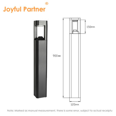 Iluminación de jardín AC110-265V Cuerpo de aluminio L120*W120*H300MM Alta eficiencia para decoración