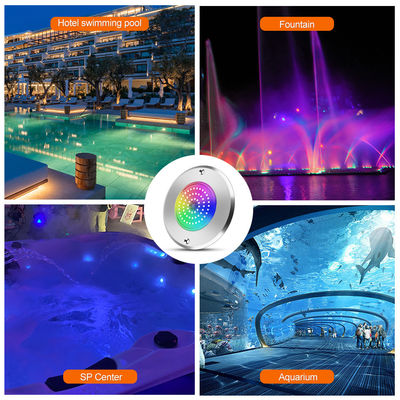 Par 56 Rgb Led Pool Light 6W 10W 18W 25W 35W 42W ultra delgado 7.5mm Super delgado Resina llena de AC 12V de voltaje SMD LED con material SS316L