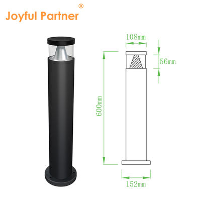 Luces de camino para jardín exterior impermeables IP65 aprobadas por CE RoHS, LED Bridgelux de 24 V CC, 3000 K, DIA 108 MM con tratamiento antioxidante