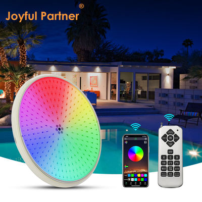 Soluciones de iluminación de paneles LED RGBW energéticamente eficientes para espacios comerciales Luz de piscina Bulbo de panel LED de resina epoxi ø178*25mm