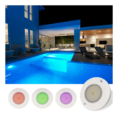 Luzes de piscina submarina DC12V 10W IP68 totalmente plástico RGB 100% control sincrónico
