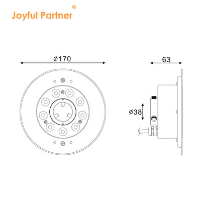 LED Water Jet Fountain Lights Outdoor Waterproof Stainless Steel RGB DMX Round Ring
