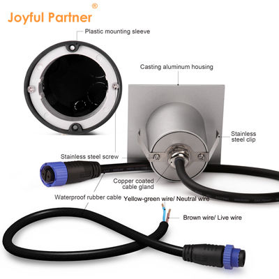 Luz de escalera LED redonda 1W 2W de fundición de aluminio de la pared de la vivienda montada para el pasillo exterior