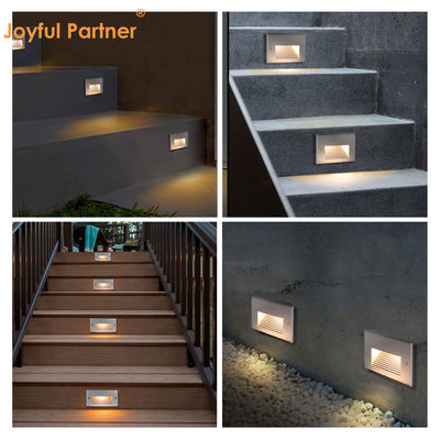 Nuevas Luces de Escalera LED SMD Rectangulares de 3W 170*106mm AC100-240V IK10 Color Blanco para Exterior