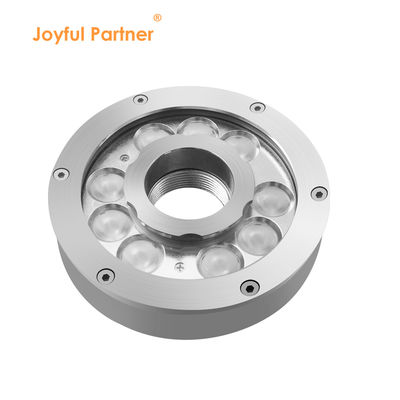 DC24V impermeable RGB LED anillo colorido lámpara de boquilla fuente de luz submarina 9W y 27W IP68