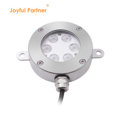 DMX512 Luz de fuente LED controlada DC24V 12W 3000K de acero inoxidable IP68 para paisajes submarinos