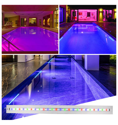 Underwater Linear Light High Brightness IP68 Waterproof RGB Warm White Recessed Mounted DC24V for Enhanced Visibility