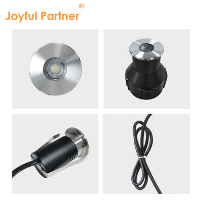 Lámpara enterrada empotrada 3 vatios 55mm Diámetro IRC 85/90 DC24V Material Aluminio Lente Asimétrica Para Estacionamiento