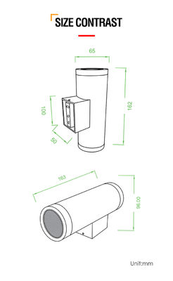 Luz de pared Cree COB 10W Estilo moderno Iluminación Carcasa de aluminio Lámparas de pared LED para exteriores