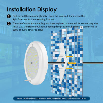 Luces LED de piscina sumergibles IP68 montadas en la pared Color RGB 42W 12VAC Equipo de piscina