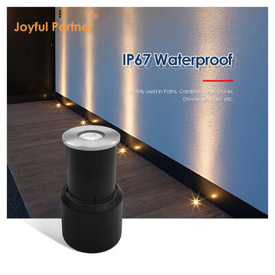 Mini IP67 luz subterránea resistente al agua de un solo color de acero inoxidable 3000K 1W 3W montaje en receso