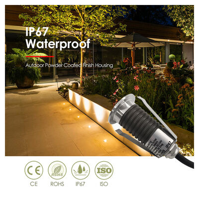 Luz subterránea de jardín encasillado LED exterior de acero inoxidable a prueba de agua 12V 24V 3W