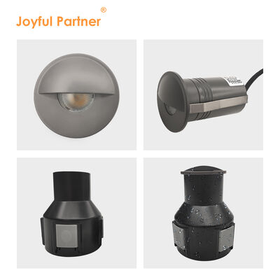 LED Uplight 1W 2W Acero inoxidable 316 tapa delantera 100-240VAC DIA 55MM con caja trasera de plástico