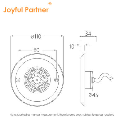 Luces LED para piscina DC12V 42W 10MM de espesor Integradas SMD 2835 RGB con cambio de color Rellenas de resina con material de acero inoxidable