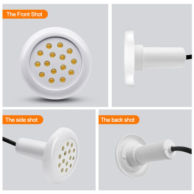 AC12V Luz de la piscina RGB bajo el agua 6W SMD5050 PC Decoración de la vivienda con 18 teclas