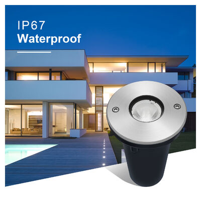 Lámpara enterrada LED IP67 1W 3W DIA67MM DC24V resistente al agua para jardín al aire libre
