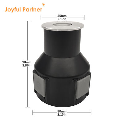 Luces subterráneas enterradas al aire libre DC24V controlador incorporado DIA55MM 3W 3000K IP67 para aplicaciones en el jardín