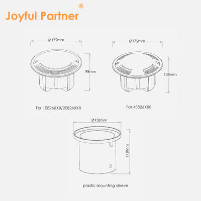 Drive Over light 1/2/4-side Side-Emitting 8W CREE COB LED Carcasa de aluminio duradero para uso en aceras al aire libre
