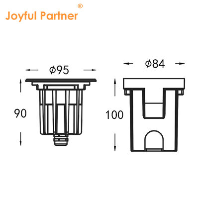 Joyful Partner In-Ground Light COB Factory Customized IP67 Protección contra el agua soporte de atenuación AC100-240V