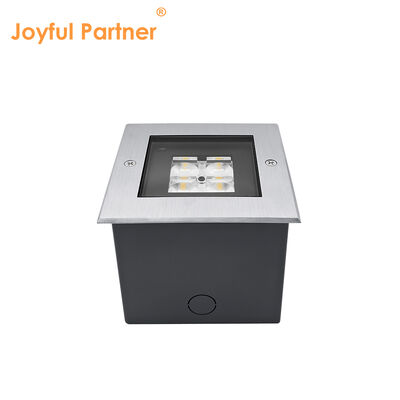 Cuadrado de la cubierta de tierra cubierta 125 * 125MM ADC12 Casas de aluminio de fundición por inyección LED SMD alto con diseño anti-reflejo profundo