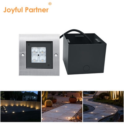 Lámparas LED cuadradas 24V 8W 3000K 316 fachada de acero inoxidable con manga ABS