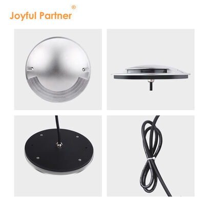 Capa de acero inoxidable de emisión lateral de luz en tierra 10W OSRAM SMD DIA 172MM con mangas de montaje ABS