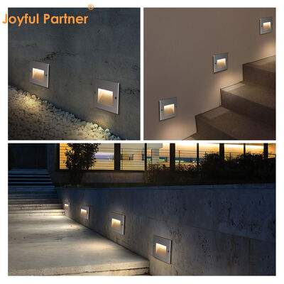 Recessed LED Wall Light 160*160MM Osram SMD2835 Powder Coating Finish AC100-240V For Staircase
