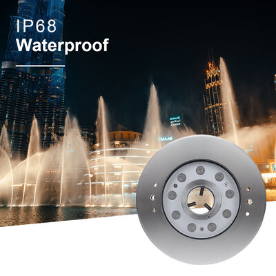Underwater Pool LED Fountain Light Stainless Steel 316L 9W 18W DMX Control RGB DC24V For Engineering Luminaire