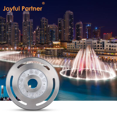Luz LED para Fuente con Agujero Central 12W DIA285MM Control DMX RGB 3En1 para Paisajismo de Jardín
